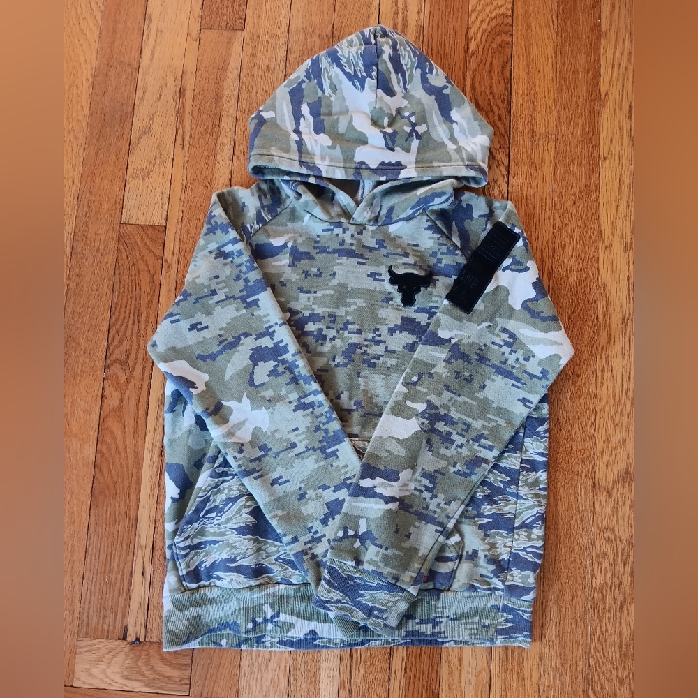 Under Armour Green Camo Kids Hoodie